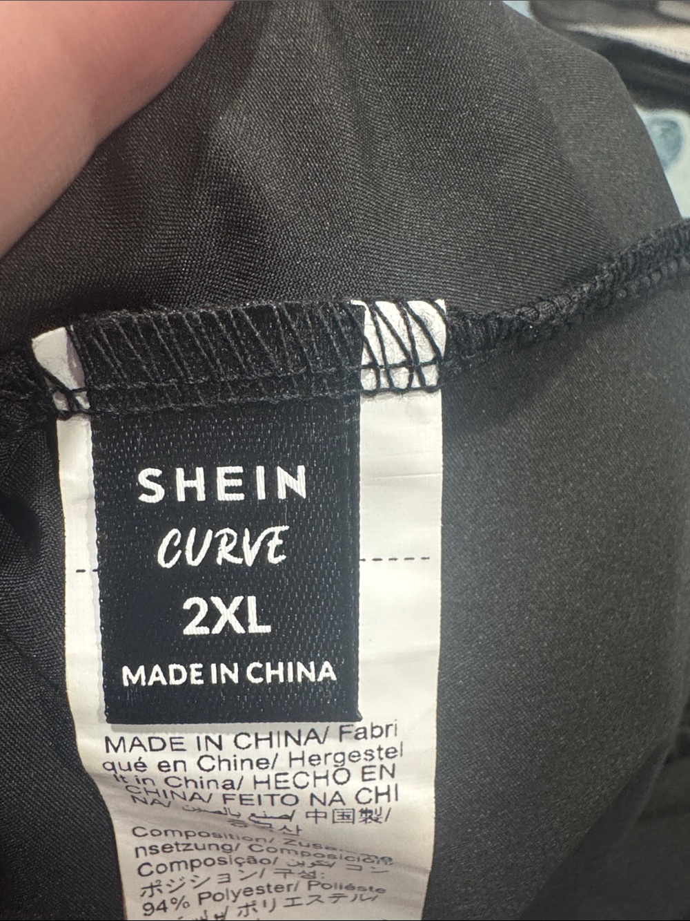 SHEIN Black Curve 2XL Garment Label - Picture 2 of 3
